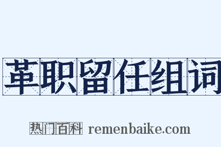 革职留任组词是什么意思的图片